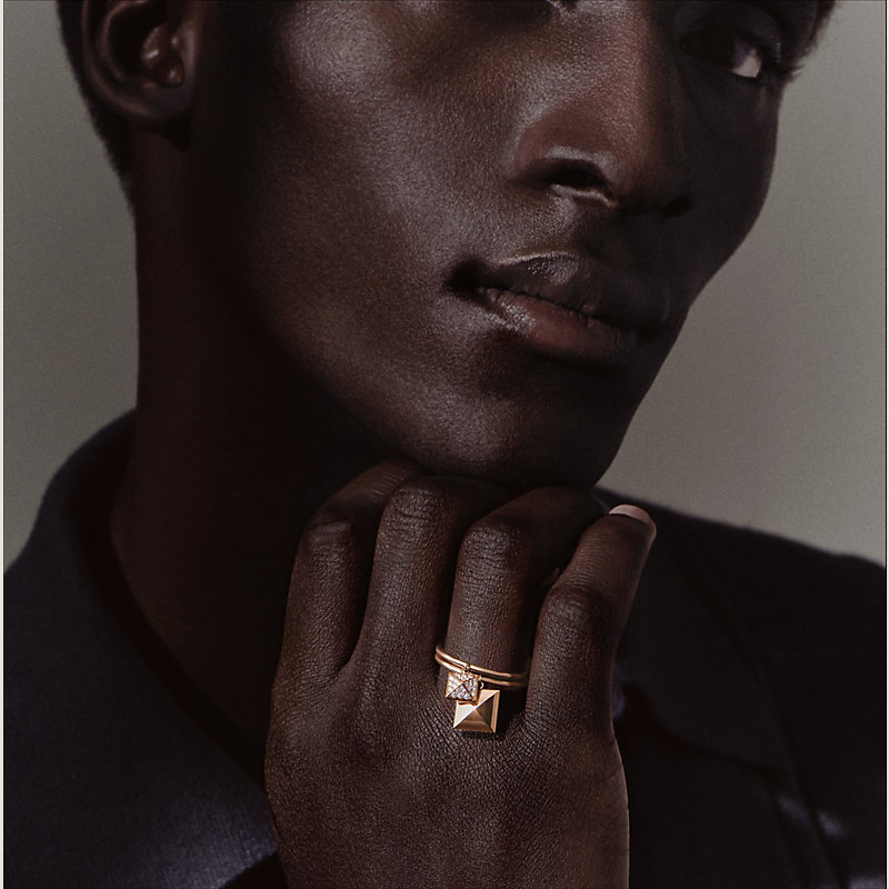 レア☆HERMES☆上品なシルバー【Clou d’H ring】 Hermès Clou d'H ring | Hermès USA